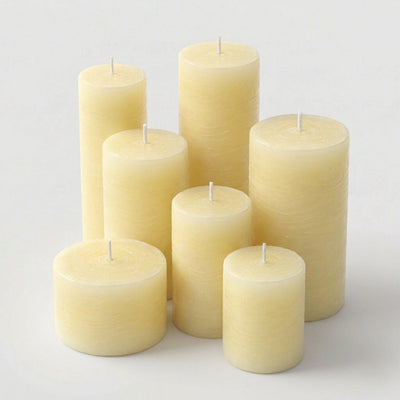 Richland Rustic Pillar Candle 3"x 9" Ivory Set of 6 - thumbnail number 4