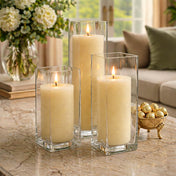 Richland Rustic Pillar Candle 3"x 9" Ivory Set of 6 - thumbnail number 9