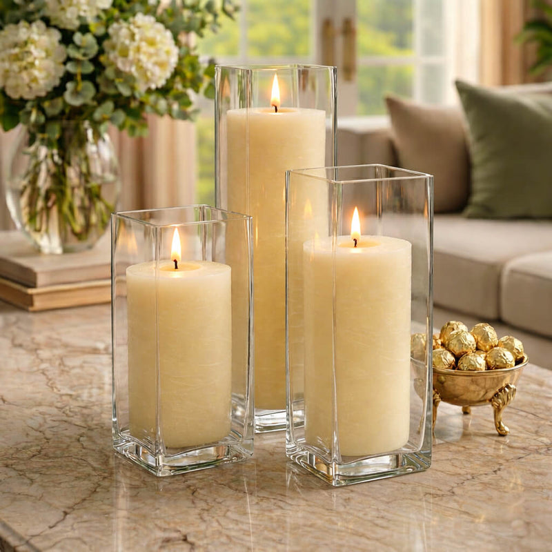 Richland Rustic Pillar Candle 3"x 9" Ivory Set of 6 - thumbnail number 9