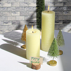 Richland Rustic Pillar Candle 3"x 9" Ivory Set of 24