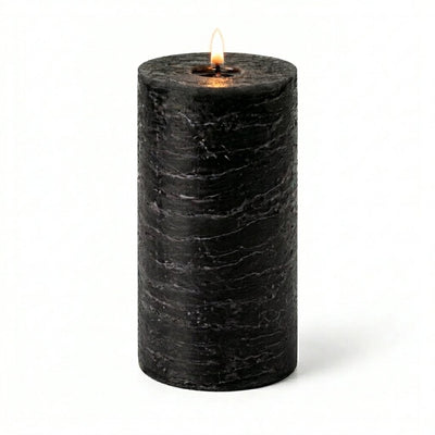 Richland Rustic Pillar Candle 3"x 6" Black Set of 24 - thumbnail number 2