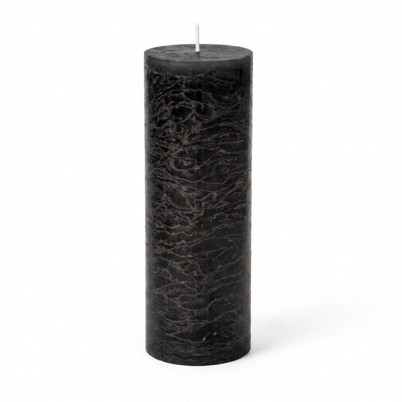 Richland Rustic Pillar Candle 3"x 9" Black Set of 24 - thumbnail number 1