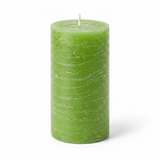 Richland Rustic Pillar Candle 3"x 6" Green