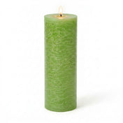 Richland Rustic Pillar Candle 3"x 9" Green Set of 6 - thumbnail number 2