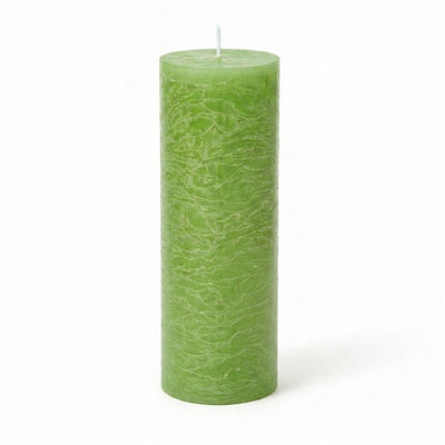 Richland Rustic Pillar Candle 3"x 9" Green Set of 6 - thumbnail number 1