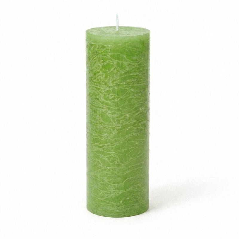 Richland Rustic Pillar Candle 3"x 9" Green Set of 6 - thumbnail number 1