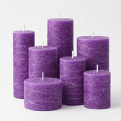 Richland Rustic Pillar Candle 3"x 3" Lavender Set of 12 - thumbnail number 3