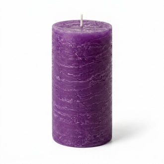 Richland Rustic Pillar Candle 3"x 6" Lavender Set of 24