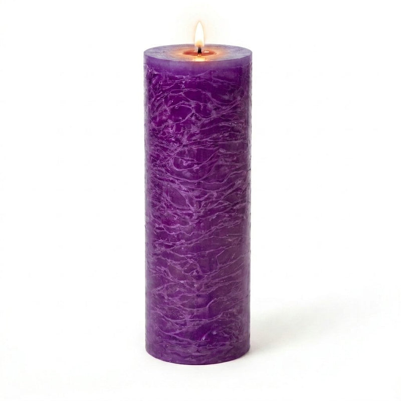 Richland Rustic Pillar Candle 3"x 9" Lavender - thumbnail number 2