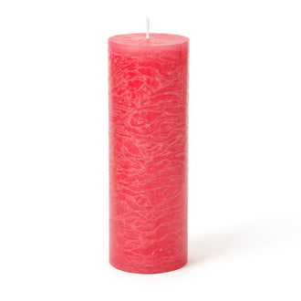 Richland Rustic Pillar Candle 3"x 9" Pink