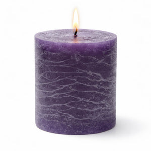 Richland Rustic Pillar Candle 3"x 3" Purple