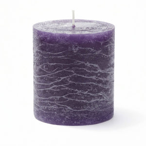 Richland Rustic Pillar Candle 3"x 3" Purple