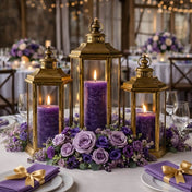 Richland Rustic Pillar Candle 3"x3", 3"x6" & 3"x9" Purple Set of 36 - thumbnail number 5