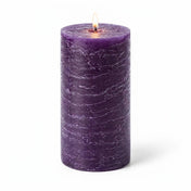 Richland Rustic Pillar Candle 3"x 6" Purple - thumbnail number 2