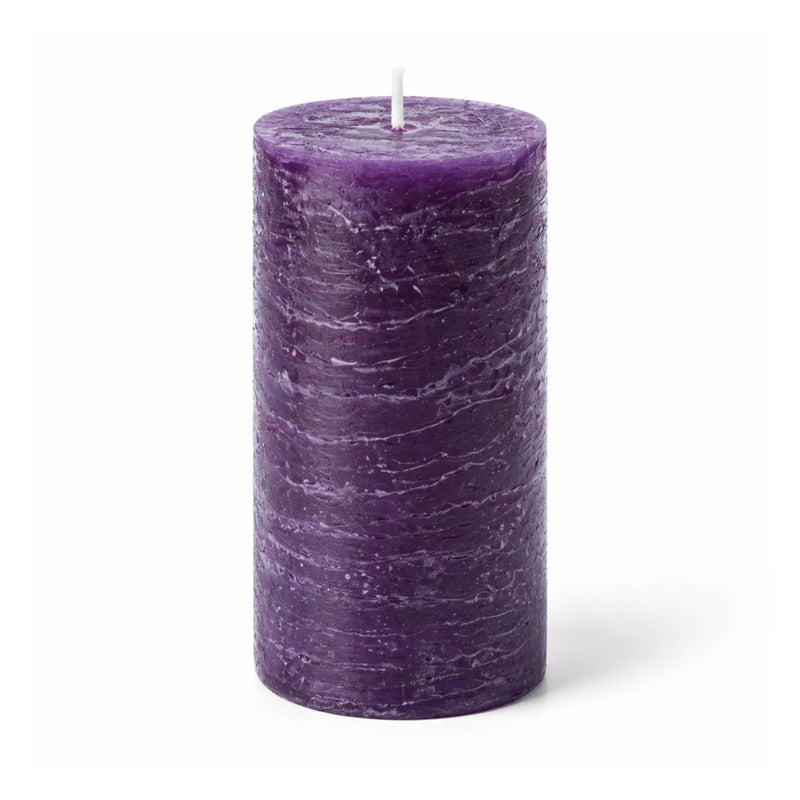 Richland Rustic Pillar Candle 3"x 6" Purple - thumbnail number 1