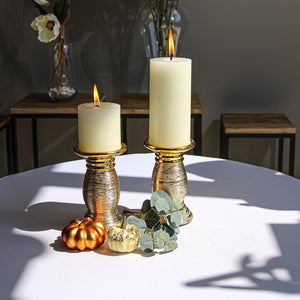 Richland Rustic Pillar Candle 3"x 6" Light Ivory Set of 12