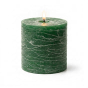 Richland Rustic Pillar Candle 3"x 3" Dark Green - thumbnail number 2