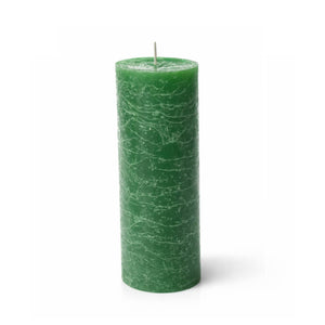 Richland Rustic Pillar Candle 3"x 9" Dark Green Set of 12