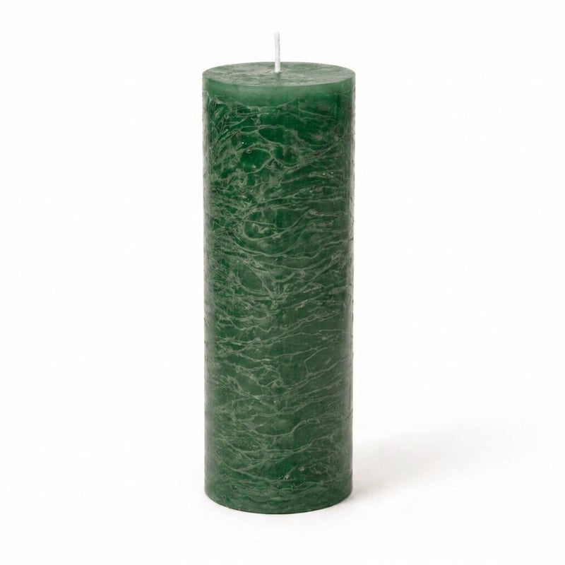 Richland Rustic Pillar Candle 3"x 9" Dark Green - thumbnail number 1