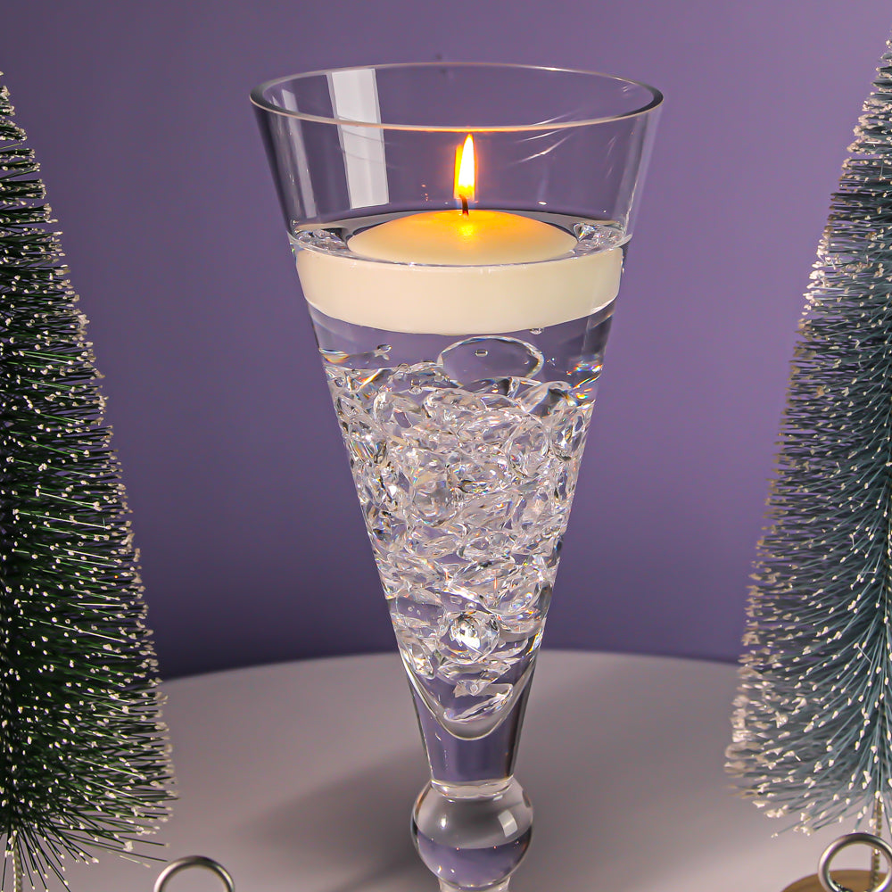 Silver Glitter Number 0 Candle 1 3 / 4 inch