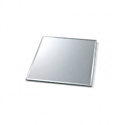8 inch square beveled table mirror on a white backdrop - thumbnail number 2