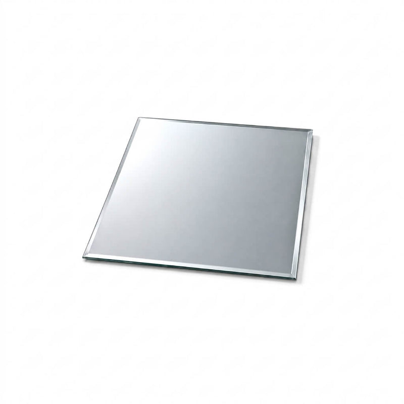 8 inch square beveled table mirror on a white backdrop - thumbnail number 2
