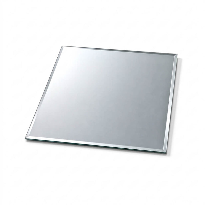 12 inch square beveled mirror on a white backdrop - thumbnail number 2