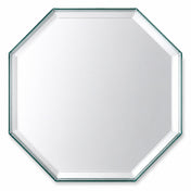 Octagonal glass table centerpiece mirror with beveled edges - thumbnail number 1
