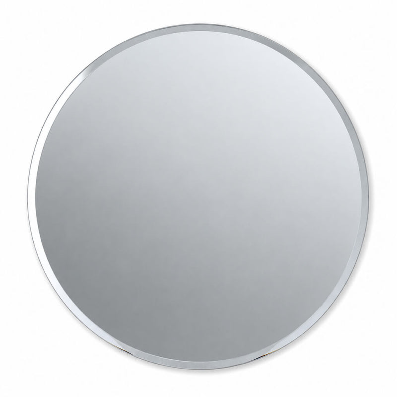 16 inch round glass mirror on a white backdrop - thumbnail number 1