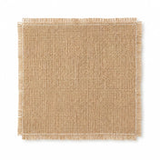Square burlap wrap with white stitched edges and frayed fringe on a white background - thumbnail number 1