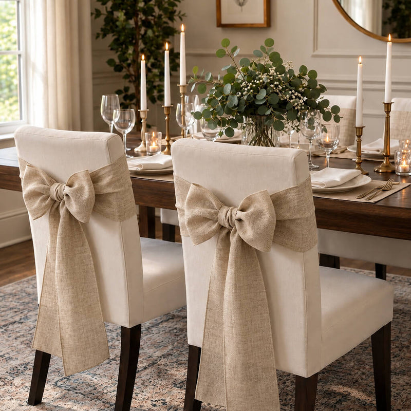 Linen Chair Sash / Table Runner 8in x 108in - thumbnail number 8