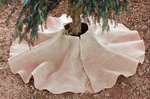 Natural Burlap Tree Skirt 60in