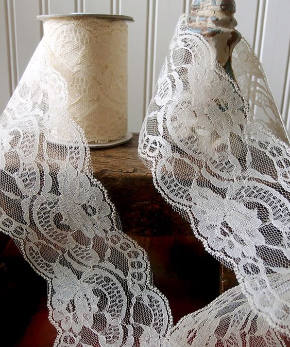 Lace Ribbon 2in x 25yds Ivory
