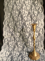 Ivory Chantilly Lace Runner and Sash 14in x 10yds - thumbnail number 2