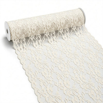 Ivory Chantilly Lace Runner and Sash 14in x 10yds