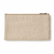 Zippered 9x5 inch burlap bag on a white background - thumbnail number 1