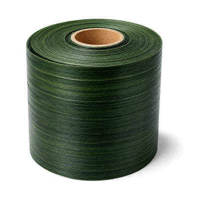 Variegated Aspidistra Leaf Floral Ribbon 4in x 50yds Dark Green