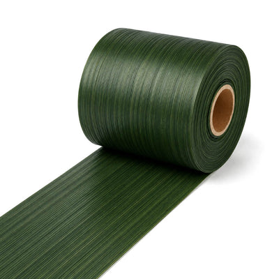 Variegated Aspidistra Leaf Floral Ribbon 4in x 50yds Dark Green - thumbnail number 2