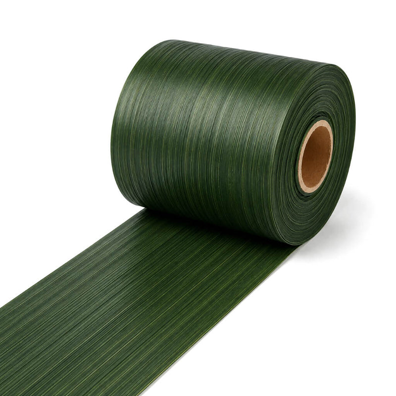 Variegated Aspidistra Leaf Floral Ribbon 4in x 50yds Dark Green - thumbnail number 2