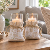 Linen and Lace Detail Favor Bags 3x4 (Set of 12) - thumbnail number 8