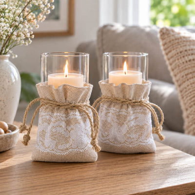 Linen and Lace Detail Favor Bags 3x4 (Set of 12) - thumbnail number 8