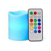 Small blue battery-operated pillar candle with remote control - thumbnail number 5