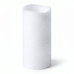 Richland 4" x 8" Large LED Pillar Candle with Wavy Top - Set of 6