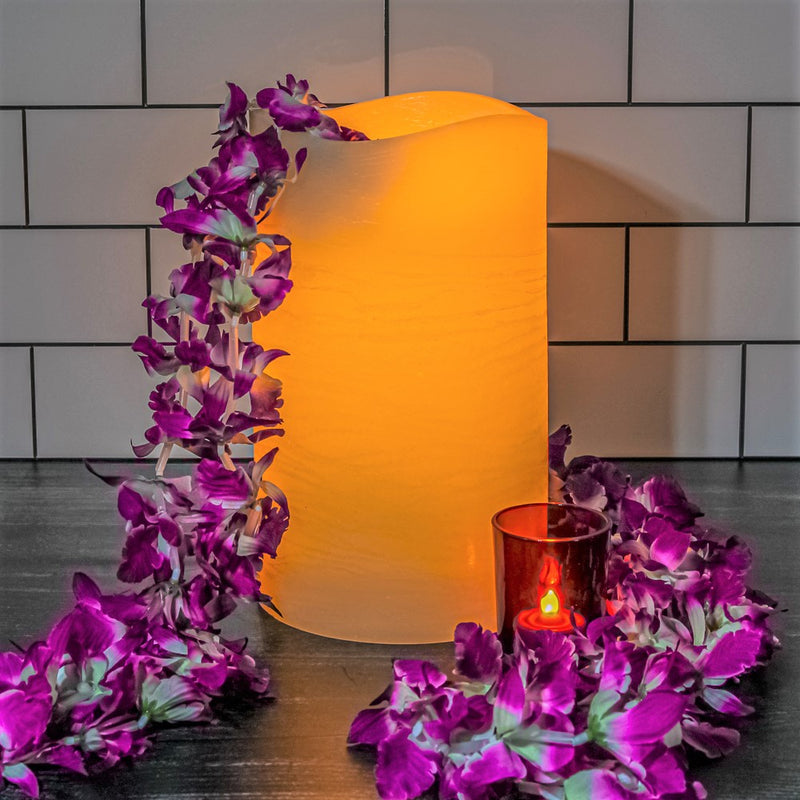 Purple Orchid Flower Leis Set of 12 - thumbnail number 3