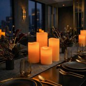 Richland LED Big Pillar Candle Ivory 6” x 10” - thumbnail number 4