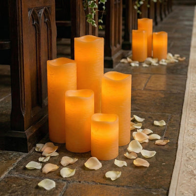 Richland LED Big Pillar Candle Ivory 6” x 10” - thumbnail number 5