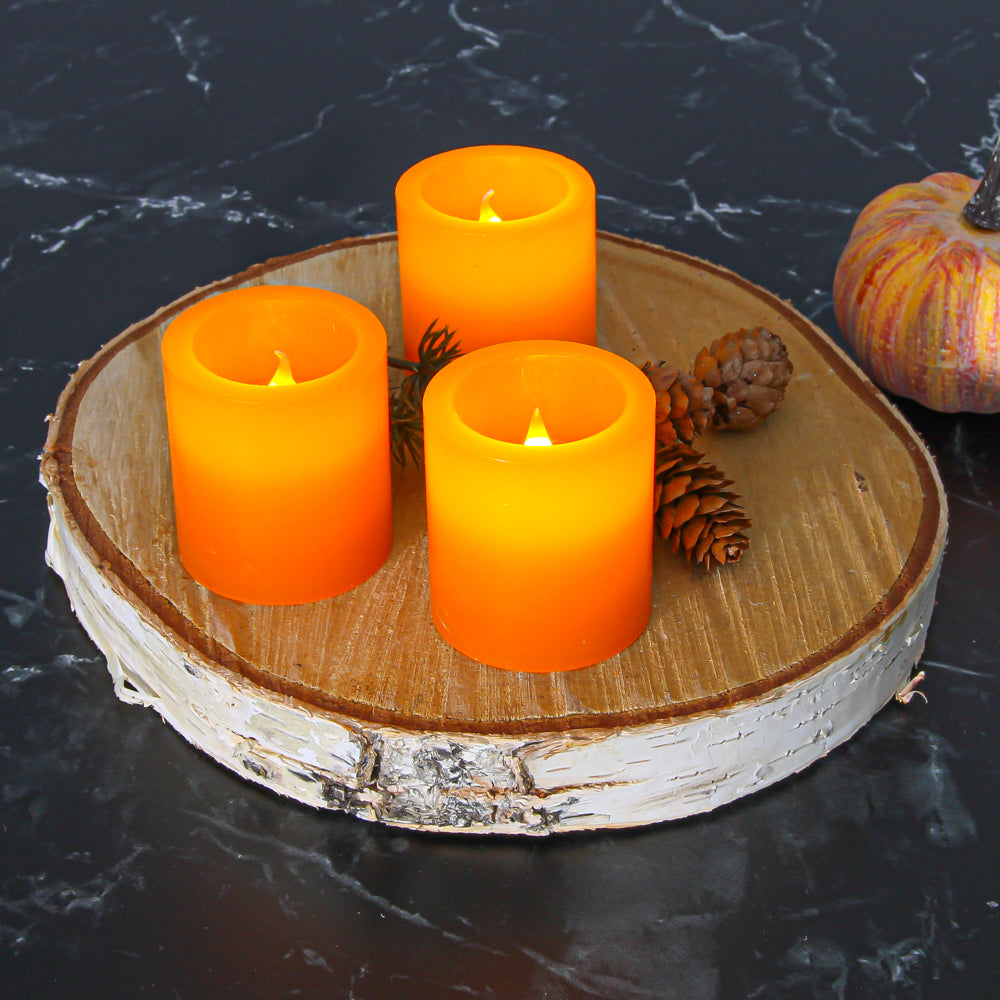 Richland LED Votive Candles Orange Set of 12 Quick Candles