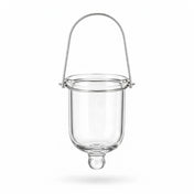 Mini Hanging Glass Tealight Candle Holder w/Wire Hanger 3" Set of 6 - thumbnail number 1