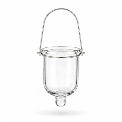 Mini Hanging Glass Tealight Candle Holder w/Wire Hanger 3" Set of 6