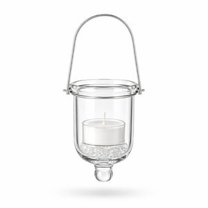 Mini Hanging Glass Tealight Candle Holder w/Wire Hanger 3" Set of 6